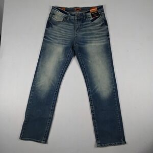 True Rebel 805 Wolverine Mens Jeans 36x30 Straight Fit Blue Stretch Denim NWT
